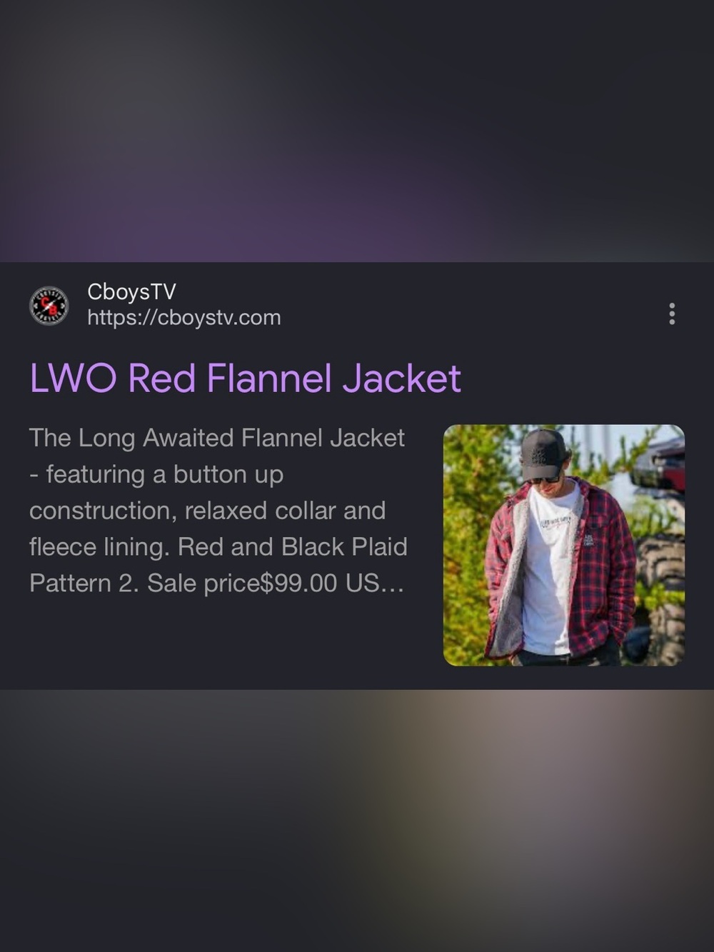 ⚡️Life Wide Open Red & Black Plaid Sherpa-Lined Flannel Jacket- CboysTV⚡️ - Picture 3 of 3